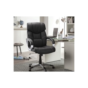 Chaise de bureau LIDA PU Noir, un choix confortable et élégant pour votre bureau