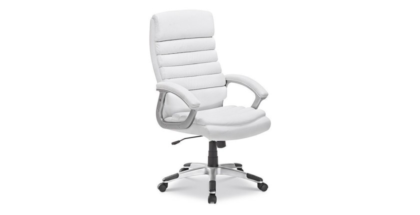 Chaise de bureau JOHN PU Blanc, un choix confortable et élégant pour votre bureau