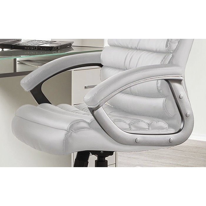 Chaise de bureau JOHN PU Blanc, un choix confortable et élégant pour votre bureau