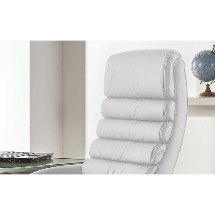 Chaise de bureau JOHN PU Blanc, un choix confortable et élégant pour votre bureau