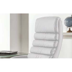 Chaise de bureau JOHN PU Blanc, un choix confortable et élégant pour votre bureau