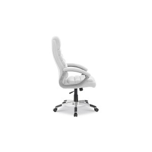 Chaise de bureau JOHN PU Blanc, un choix confortable et élégant pour votre bureau