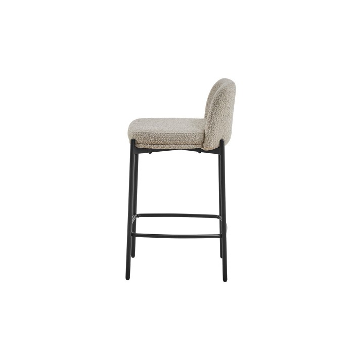 Chaise de comptoir ELISE couleur sable, dimensions H91 x L44 x P42, idéal pour un comptoir moderne