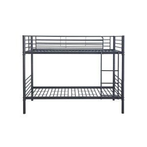 Lit en métal superposé 90x200 cm SAMMY, coloris gris foncé