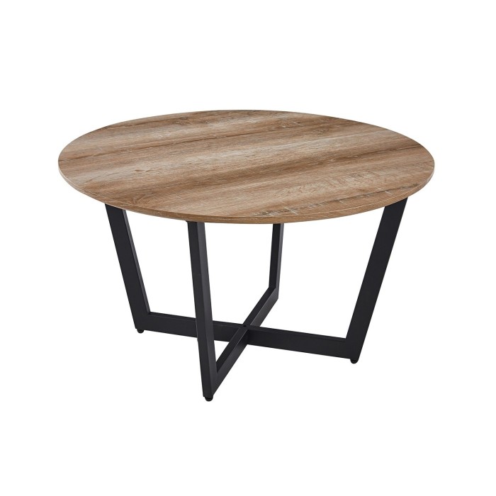 Table basse collection CARMIN coloris chêne vieilli, idéal pour un salon rustique