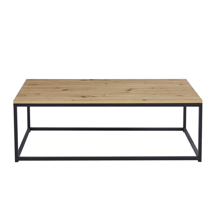 Table basse EWING en chêne vieilli, idéal pour un salon unique