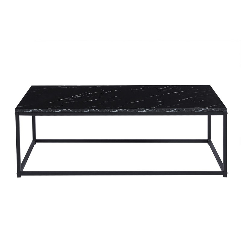 Table basse EWING effet marbre noir, idéal pour un salon unique