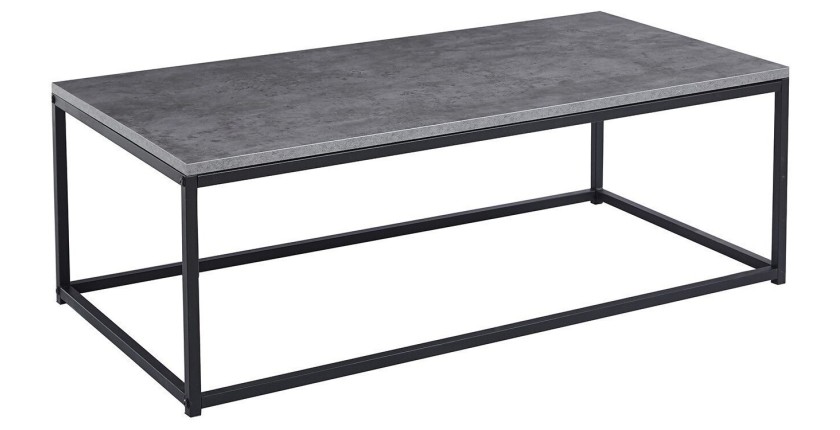 Table basse EWING effet pierre grise, idéal pour un salon unique