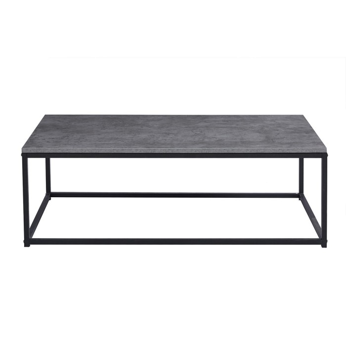 Table basse EWING effet pierre grise, idéal pour un salon unique