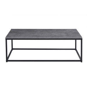 Table basse EWING effet pierre grise, idéal pour un salon unique