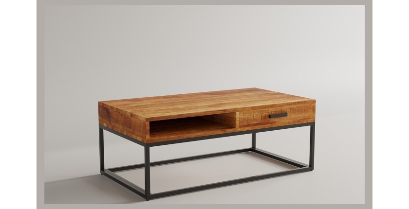 Table basse collection MADEIRO en bois exotique Mangolia, idéal pour un salon design et hors du commun