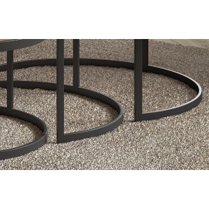 Table basse LEROY, table gigogne, plateau en massif exotique Mangolia, idéal pour un salon contemporain