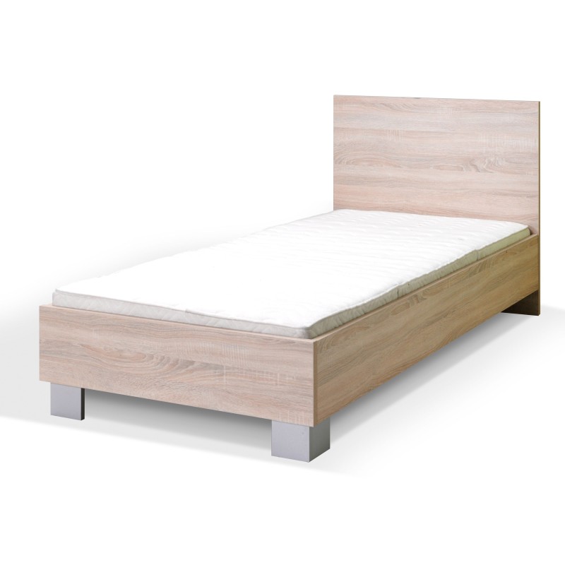 Lit enfant 90x190 collection DUNDEE. coloris chêne.