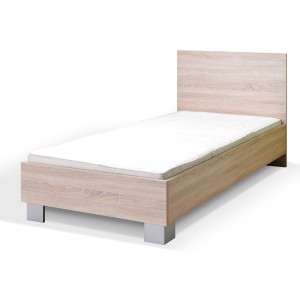 Lit enfant 90x190 collection DUNDEE. coloris chêne.