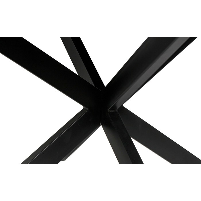 Table à manger ronde BOURGIA en bois massif de Mangolia, idéal pour une salle à manger conviviale