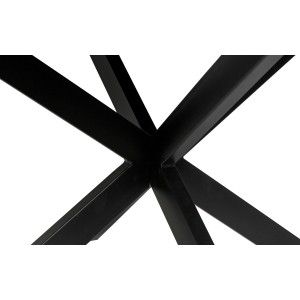 Table à manger ronde BOURGIA en bois massif de Mangolia, idéal pour une salle à manger conviviale