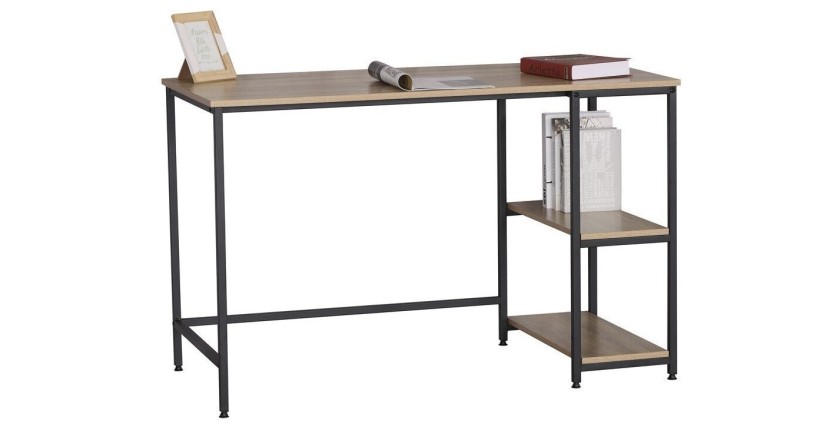 Bureau droit collection ROSTO effet bois exotique Sonoma, idéal pour votre bureau