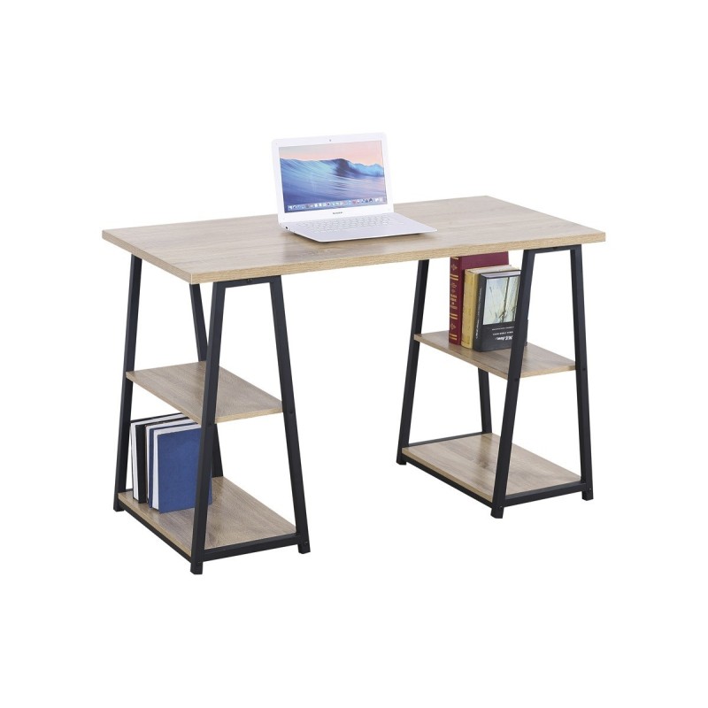 Bureau droit collection MALICE effet bois exotique Sonoma