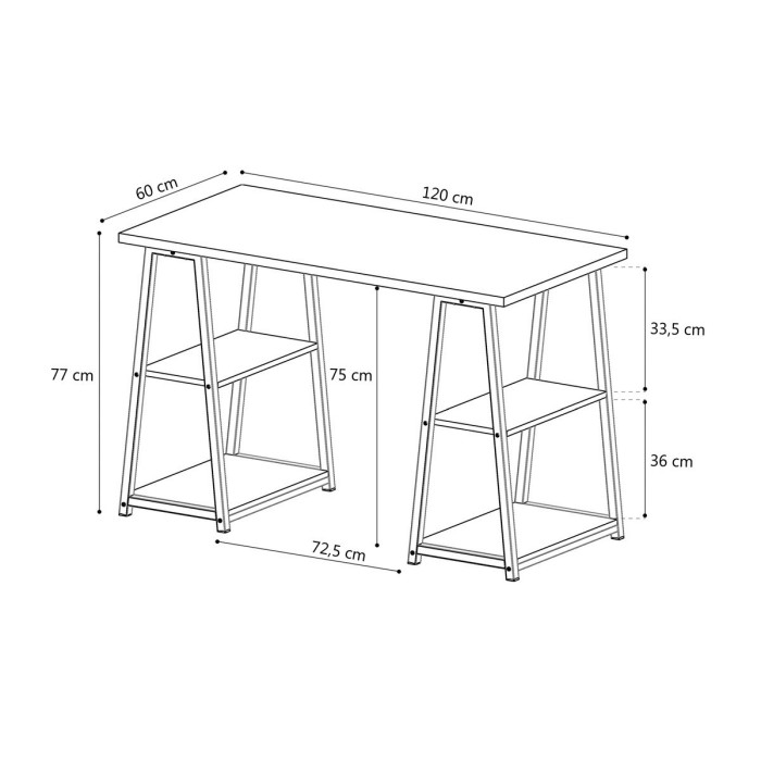 Bureau droit collection MALICE effet bois exotique Sonoma