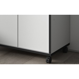 Desserte de cuisine collection GIN design blanc et gris. Idéal pour une cuisine modulaire