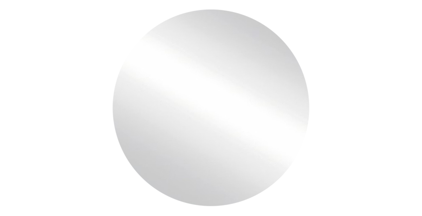 Miroir design rétro éclairé, 74x74 cm, collection BURA