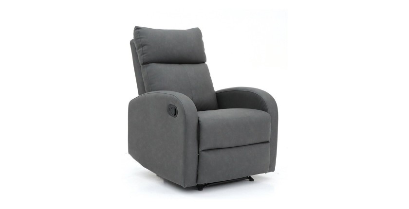 Fauteuil relax ERA relevable manuellement matière PU couleur noir, un fauteuil d'exception