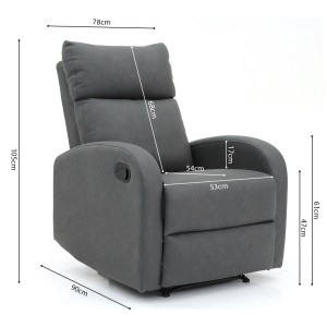 Fauteuil relax ERA relevable manuellement matière PU couleur noir, un fauteuil d'exception