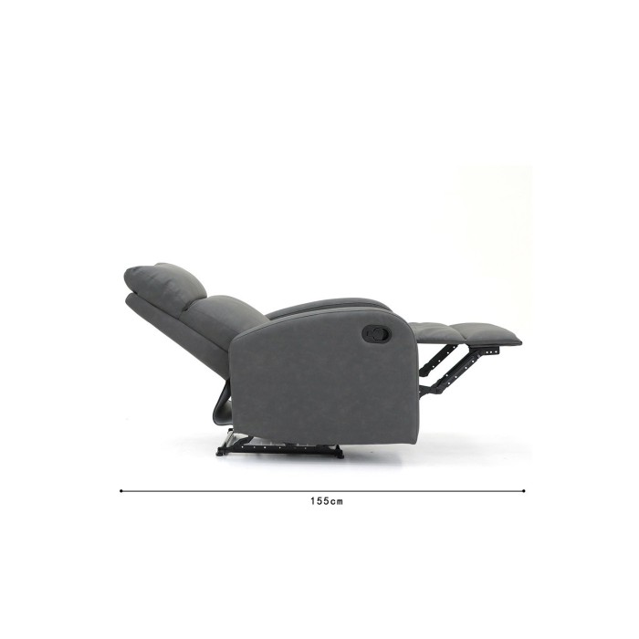 Fauteuil relax ERA relevable manuellement matière PU couleur noir, un fauteuil d'exception
