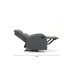 Fauteuil relax ERA relevable manuellement matière PU couleur noir, un fauteuil d'exception