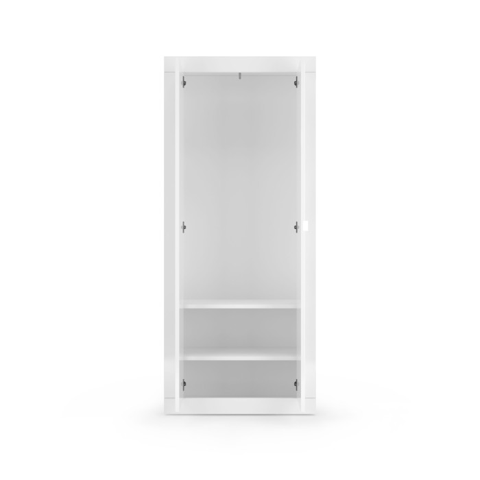 Armoire d'entrée, collection CISA, coloris blanc brillant laqué