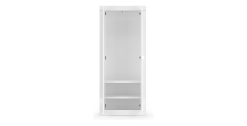 Armoire d'entrée, collection CISA, coloris blanc brillant laqué