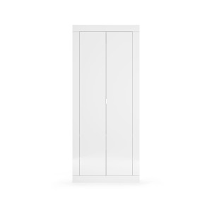 Armoire d'entrée, collection CISA, coloris blanc brillant laqué