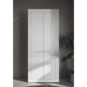 Armoire d'entrée, collection CISA, coloris blanc brillant laqué