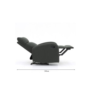 Fauteuil relax ERA relevable manuellement matière PU couleur gris, un fauteuil d'exception