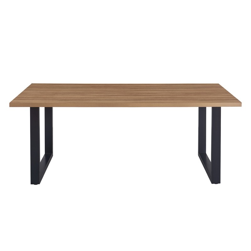 Table à manger EDWAR longueur 180cm en décor chêne vieilli, idéal pour une salle à manger conviviale