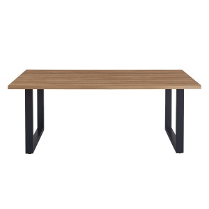 Table à manger EDWAR longueur 180cm en décor chêne vieilli, idéal pour une salle à manger conviviale