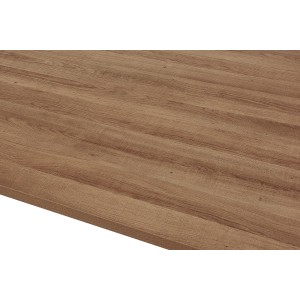 Table à manger EDWAR longueur 180cm en décor chêne vieilli, idéal pour une salle à manger conviviale