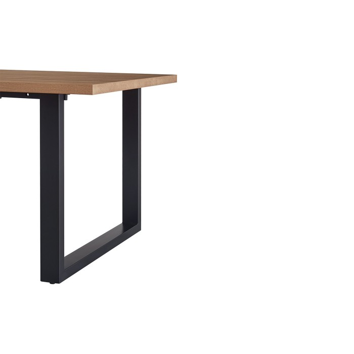 Table à manger EDWAR longueur 200cm en décor chêne vieilli, idéal pour une salle à manger conviviale