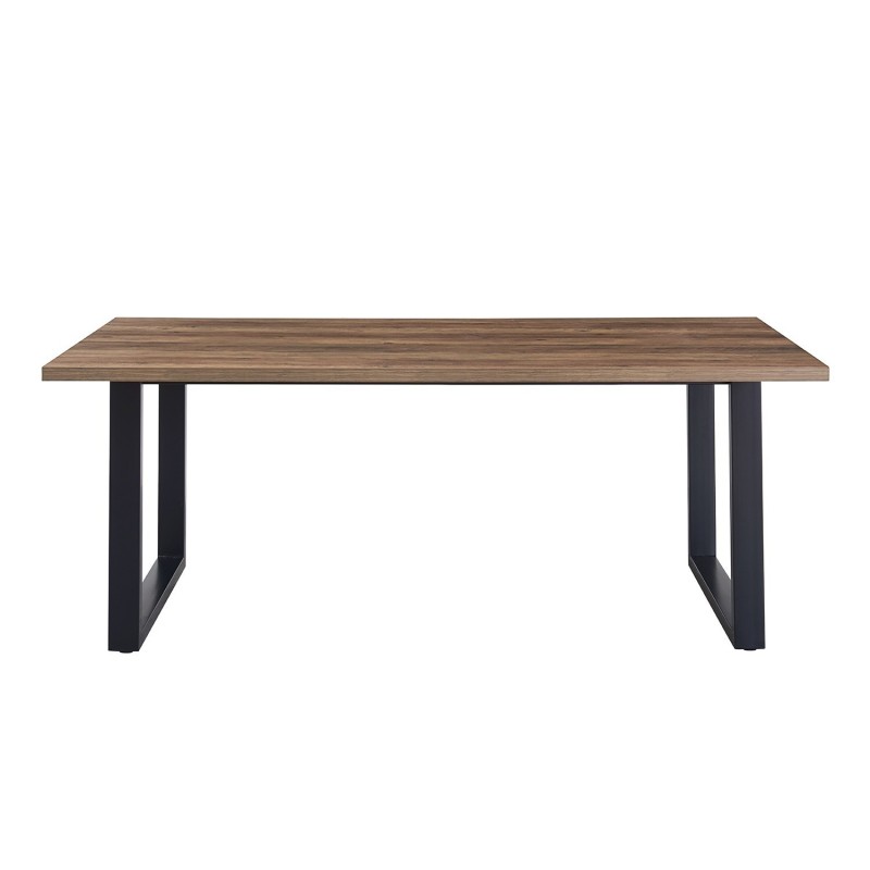 Table à manger EDWAR longueur 200cm en décor bois exotique mango, idéal pour une salle à manger conviviale