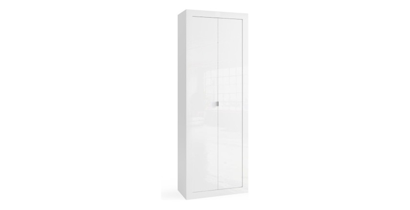 Armoire de salle de bains, 2 portes, collection CISA. Coloris blanc brillant