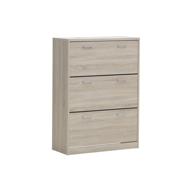 Meuble à chaussures SPACE, 3 tiroirs, coloris Sonoma, idéal pour une entrée pratique