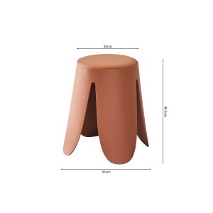 Tabouret OSTIN coloris marron terracotta, grâce a son design atypique il s'adapte a tous types de salon
