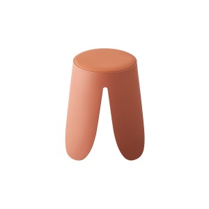 Tabouret OSTIN coloris marron terracotta, grâce a son design atypique il s'adapte a tous types de salon