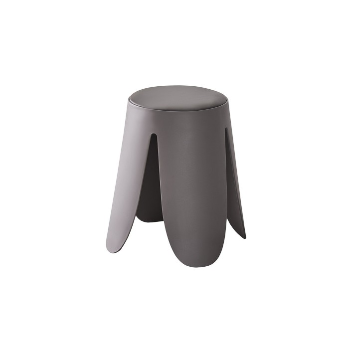 Tabouret OSTIN coloris gris, grâce a son design atypique il s'adapte a tous types de salon