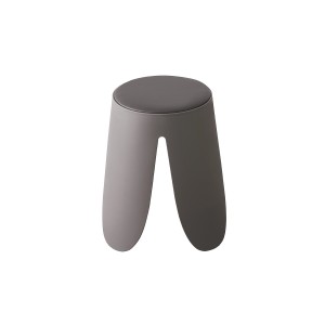 Tabouret OSTIN coloris gris, grâce a son design atypique il s'adapte a tous types de salon
