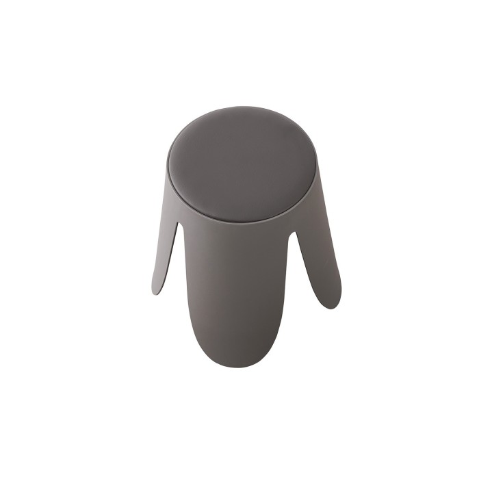 Tabouret OSTIN coloris gris, grâce a son design atypique il s'adapte a tous types de salon