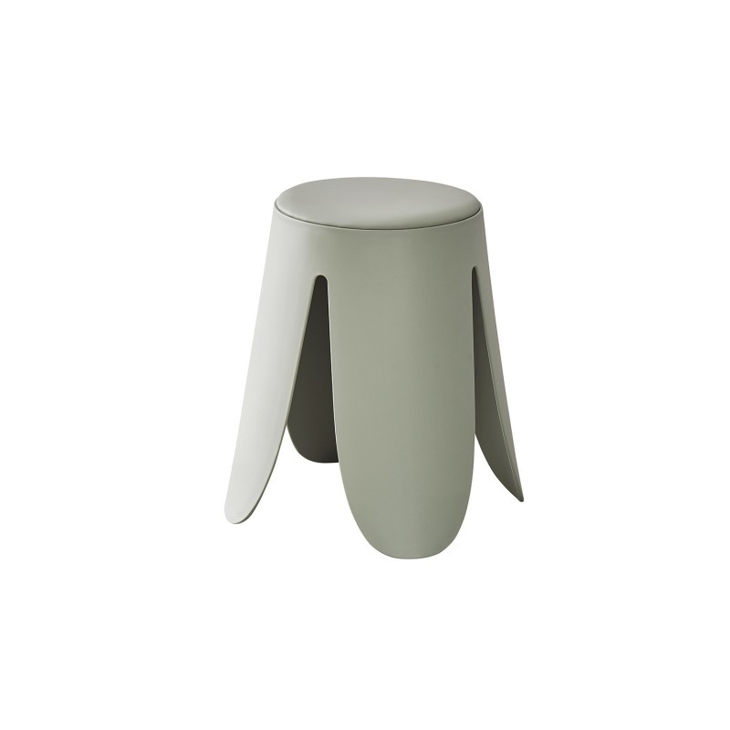 Tabouret OSTIN coloris Gris-Vert, grâce a son design atypique il s'adapte a tous types de salon