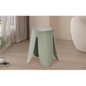 Tabouret OSTIN coloris Gris-Vert, grâce a son design atypique il s'adapte a tous types de salon