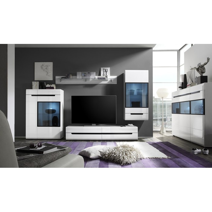 Bibliothèque, vitrine, vaisselier collection LUCIA. Meuble design.