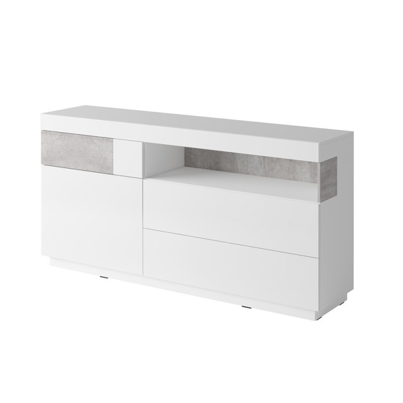 Buffet collection KILES 170cm, Coloris blanc et gris. Style design